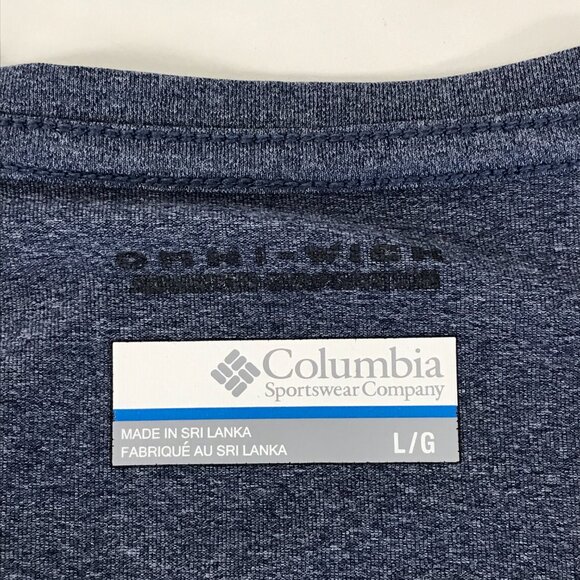 Columbia Omni-Wick Long Sleeve Active Tee Women's Large Blue Stretch Jersey Gym - Picture 9 of 10